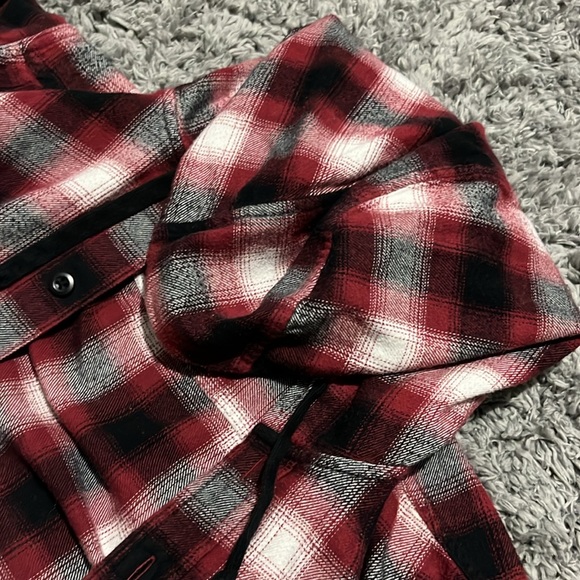 Flannel with a hoodie American eagle size Small - Picture 3 of 4